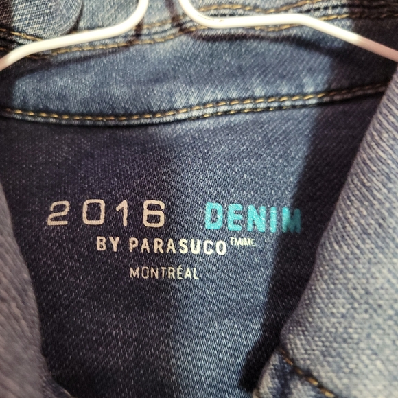 PARASUCO denim jean jacket with patch - Picture 3 of 5